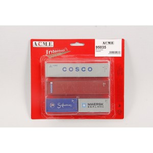 AC95035 Zestaw 4 kont.Maersk,Cronos,Cosco,Safmarin