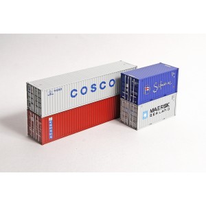 AC95035 Zestaw 4 kont.Maersk,Cronos,Cosco,Safmarin