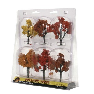 WTR1541  REALISTIC TREES- 3-5" Fall Mix 6/Pkg