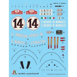 I3670 1:24 LANCIA FULVIA HF RALLY MONE CARLO 1972