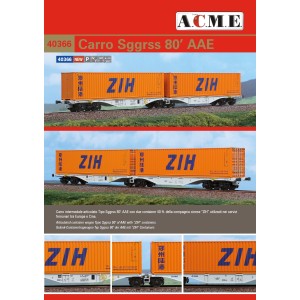 AC40366 1:87 WAGON INTERMOD. AAE,typ Sggrss 2x40