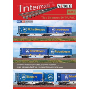 AC40381 1:87 WAG.PLATF.,typ Sggmrss 90,“HUPAC”
