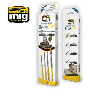 AMIG7601 ZESTAW: DIORAMAS & SCENIC BRUSH