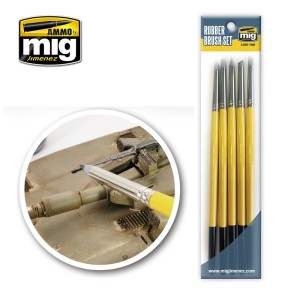 AMIG7606 ZESTAW: RUBBER BRUSH SET