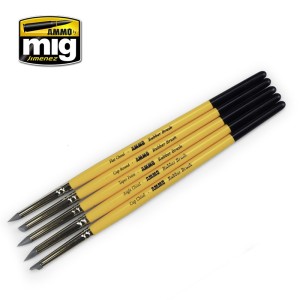 AMIG7606 ZESTAW: RUBBER BRUSH SET