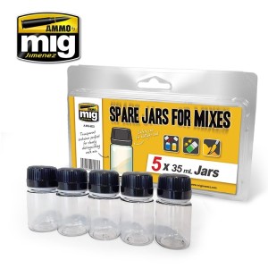 AMIG8033 SPARE BIG JARS FOR MIXES 5 X 35ml