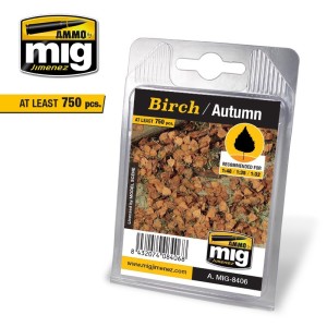 AMIG8406 LIŚCIE BRZOZY: BIRCH – AUTUMN