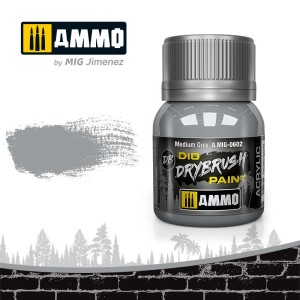 AMIG0602 FARBA: DRYBRUSH Medium Grey