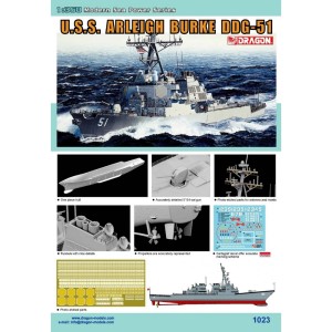 D1023 1:350 U.S.S. ARLEIGH BURKE DDG-51