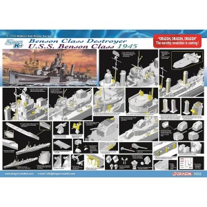 D1032 1:350 USS BENSON DD-421 1945