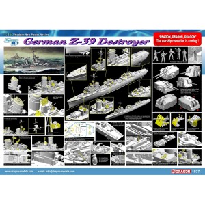 D1037 1:350 GERMAN Z-39 DESTROYER