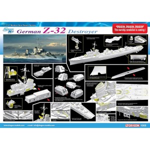 D1065 1:350 GERMAN Z-32 DESTROYER