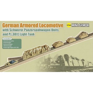 D14151 1:144 GERM.ARMORED LOCOMOTIVE w/SCHWERER PA