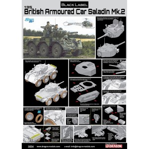 D3554 1:35 BRIT.ARM.CAR SALADIN MK.II(BLACK LABEL)