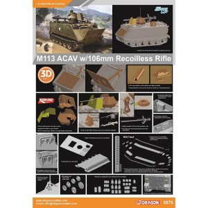 D3575 1:35 M113 ACAV w/106mm RECOILLESS RIFLE
