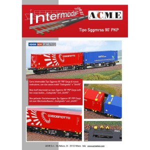 AC40494 1:87 WAG.PLAT.,Sggmrs TATRA 90ft,PKP CARGO