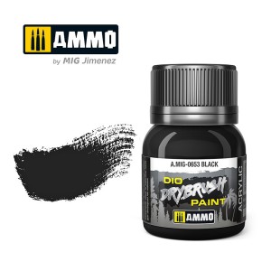 AMIG0653 FARBA: DRYBRUSH Black Brown