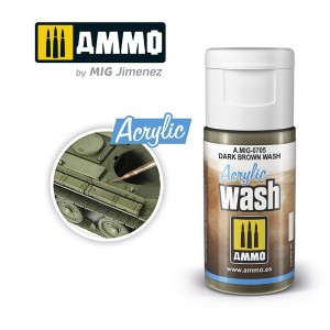 AMIG0705 ACRYLIC WASH: DARK BROWN WASH