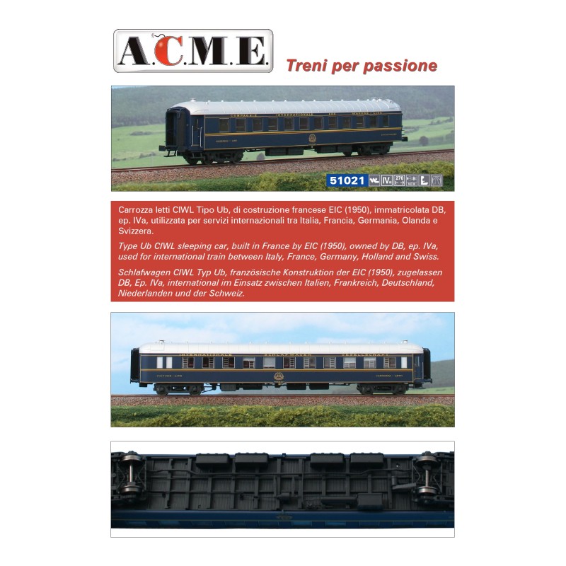 AC51021 1:87 WAGON SYPIALNY Ub DB-CIWL, ep.IV EIC