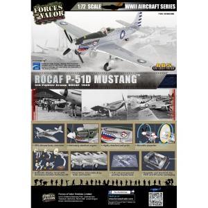 FOV-812013E 1:72 ROC P-51D Mustang Aircraft Fight