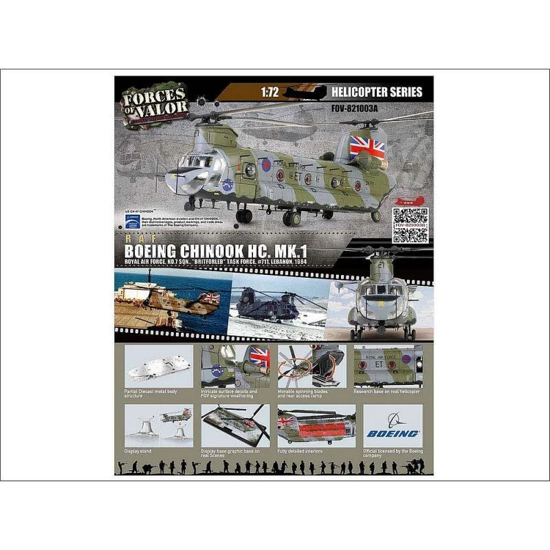 FOV-821003A 1:72 British Chinook HC.Mk.1 helicopt.