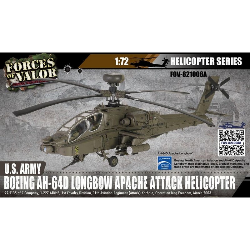 FOV-821008A 1:72 U.S. Army AH-64D Longbow Apache