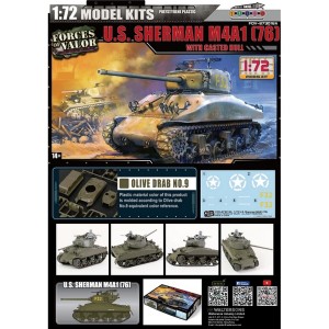 FOV-873016A 1:72 U.S.Sherman M4A1(76) Casted Full