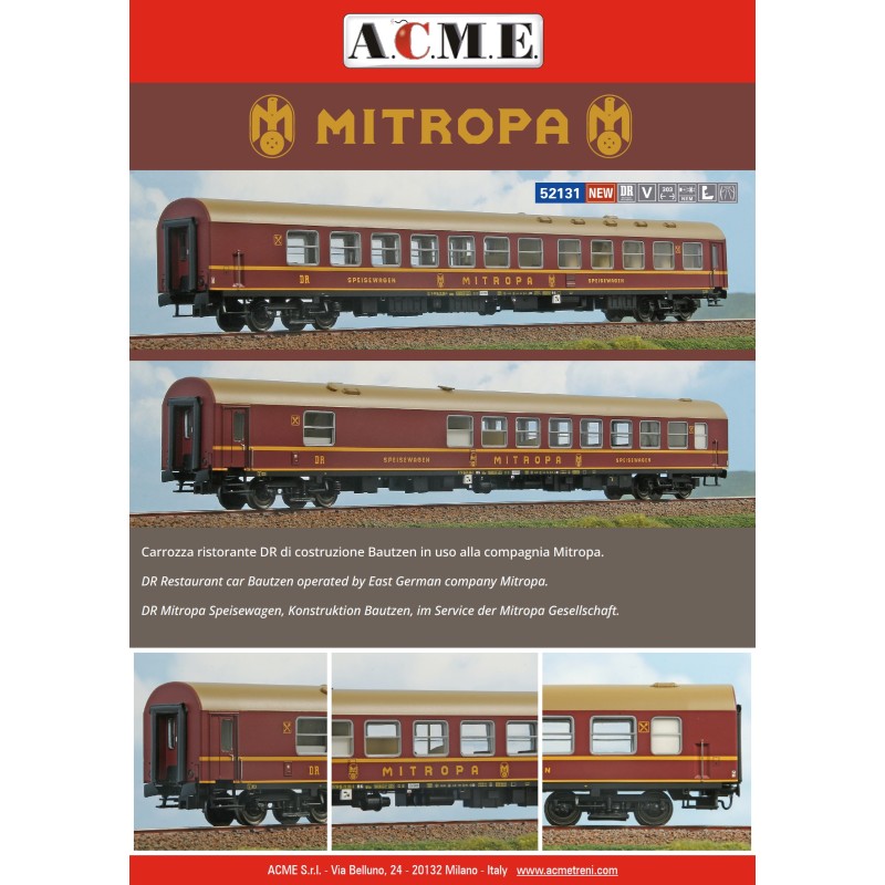 AC52131 1:87 WAGON RESTAURACYJNY DR MITROPA EP.V