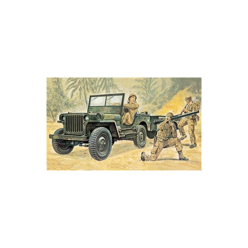 I0314 1:35 WILLYS MB JEEP W/TRAILER
