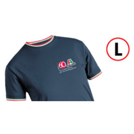 I09403 T-SHIRT NIEBIESKI "L" 60th Anniversary