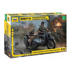 Z3607 1:35 GERMAN WWII SIDECAR R12 W/CREW