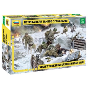 Z3611 1:35 Soviet Tank Hunters with Dogs WWII