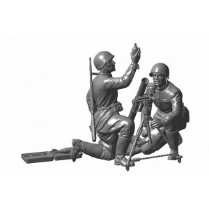 Z3651 1:35 SOVIET MOTORCYCLE M-72 W/MORTAR