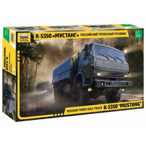Z3697 1:35 RUSS.6x6 ARMY TRUCK KamAZ-535 "MUSTANG"