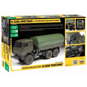 Z3697 1:35 RUSS.6x6 ARMY TRUCK KamAZ-535 "MUSTANG"