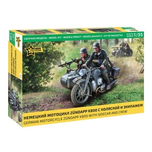 Z3717 1:35 ZUENDAPP K800 MOTORCYCLE w/SIDECAR