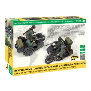 Z3717 1:35 ZUENDAPP K800 MOTORCYCLE w/SIDECAR