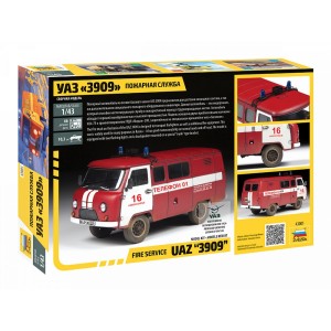 Z43001 1:43 UAZ 3909 FIREFIGHTER CAR