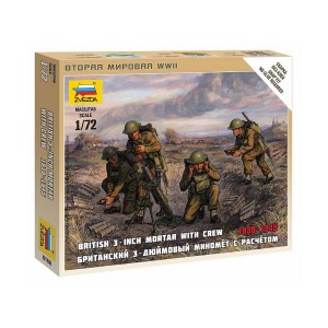 Z6168 1:72 BRITISH MORTAR W/CREW 39-42