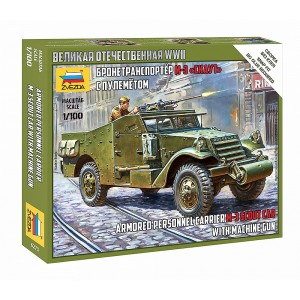 Z6273 1:100 SOVIET M-3 SCOUT CAR w/MACHINE GUN 
