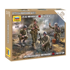Z6287 1:72 US 81mm MORTAR WITH CREW
