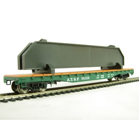 MET17883 1:87(H0) WAGON FLAT CAR W METAL GIRD.