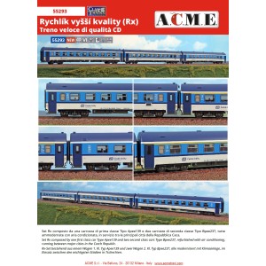 AC55293 1:87 ZEST.3 WAG. KOLEJ CZESKA