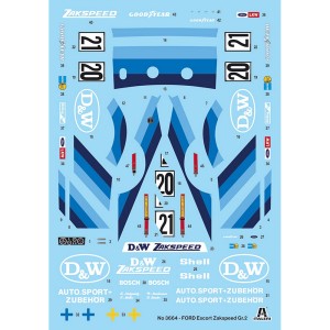 I3664 1:24 FORD ESCORT ZAKSPEED Gr. 2