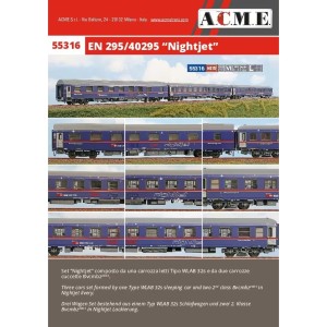 AC55316 1:87 Zest.3 wag.OBB EN295/40295 “Nightjet”