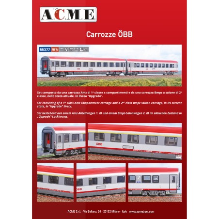 AC55377 1:87 Zest.2 wag.OBB 1 kl.(Amz)+2 kl.(Bmpz)