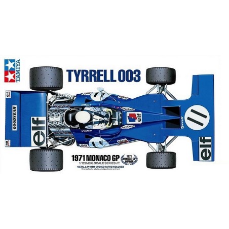 Tamiya 12054 1/12 Tyrrell 003 1971 Monaco Gp+ Ele