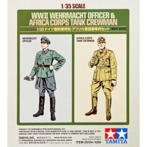 Tamiya 25154 Wermacht Officer nd Tank Crew 1/35