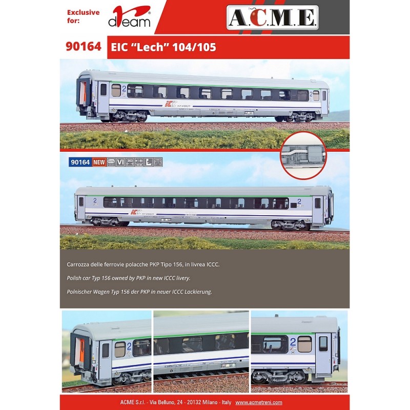 AC90164 1:87 wagon 2 kl. EIC "Lech" 104/105, ep.VI